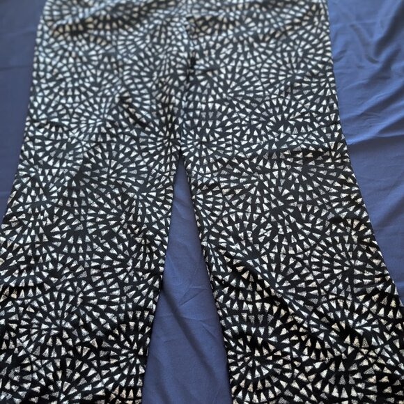 Mossimo lounge pants black/white XL wide leg pull-on tie string Lightweight - Picture 6 of 7